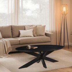 Oslo Oval Black130 cm