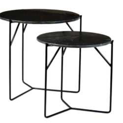 Mason Marble Black/Black Set of 2