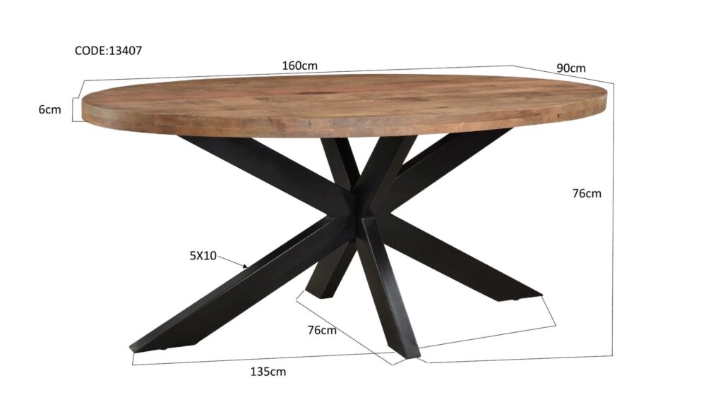 Sturdy Oval 160cm