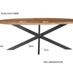 Rocky Oval 180 cm