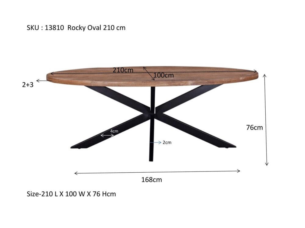 Rocky Oval 210 cm