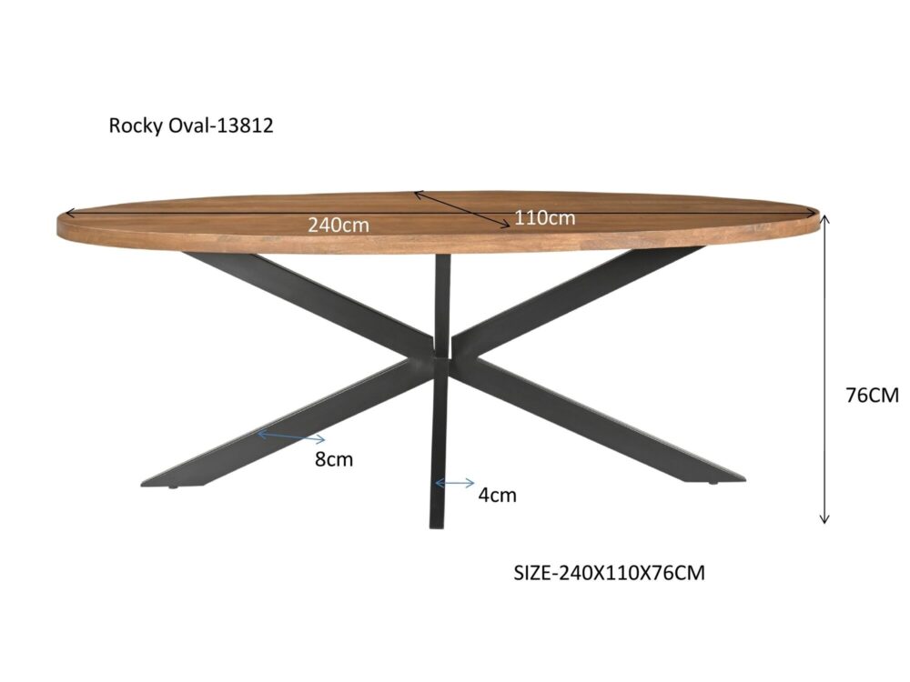 Rocky Oval 240 cm
