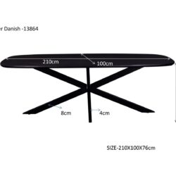 Jesper Danish Oval Black 210cm