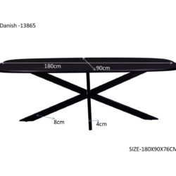 Jesper Danish Oval Black 180cm