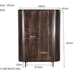 Wandkast Noor walnoot