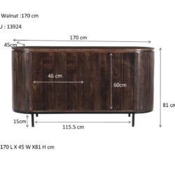 Noor Walnut 170cm