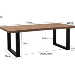 Sturdy U 220×100 cm