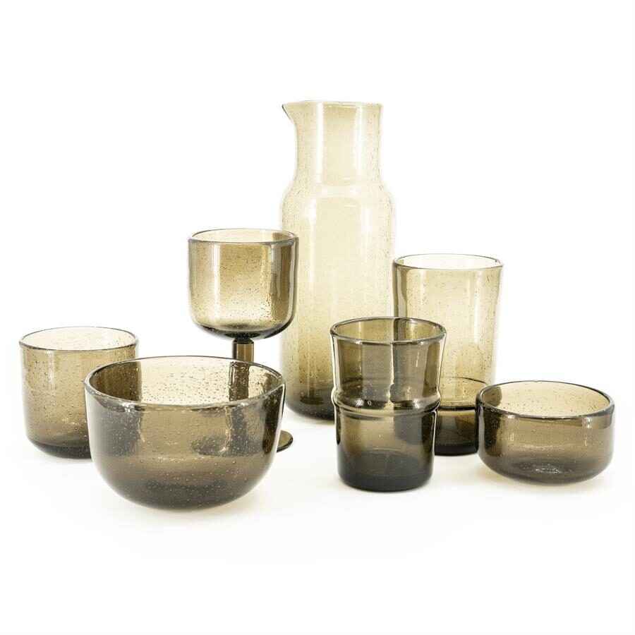 Drinking glass Bubble large – brown