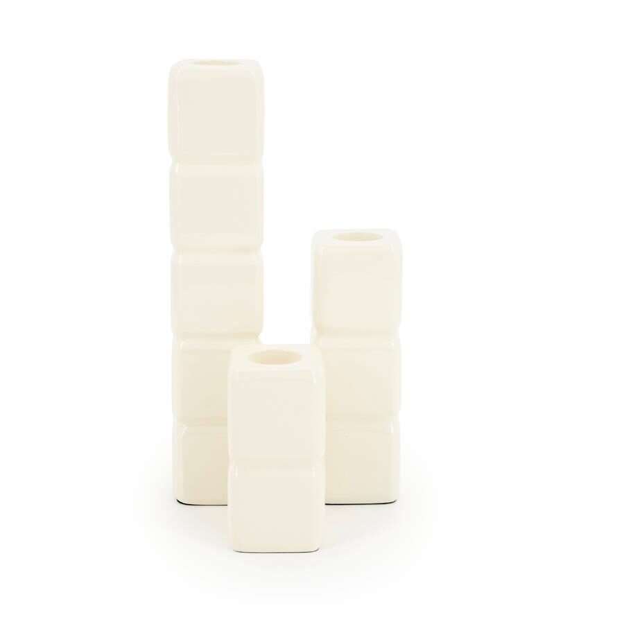 Candle holder Cube – beige
