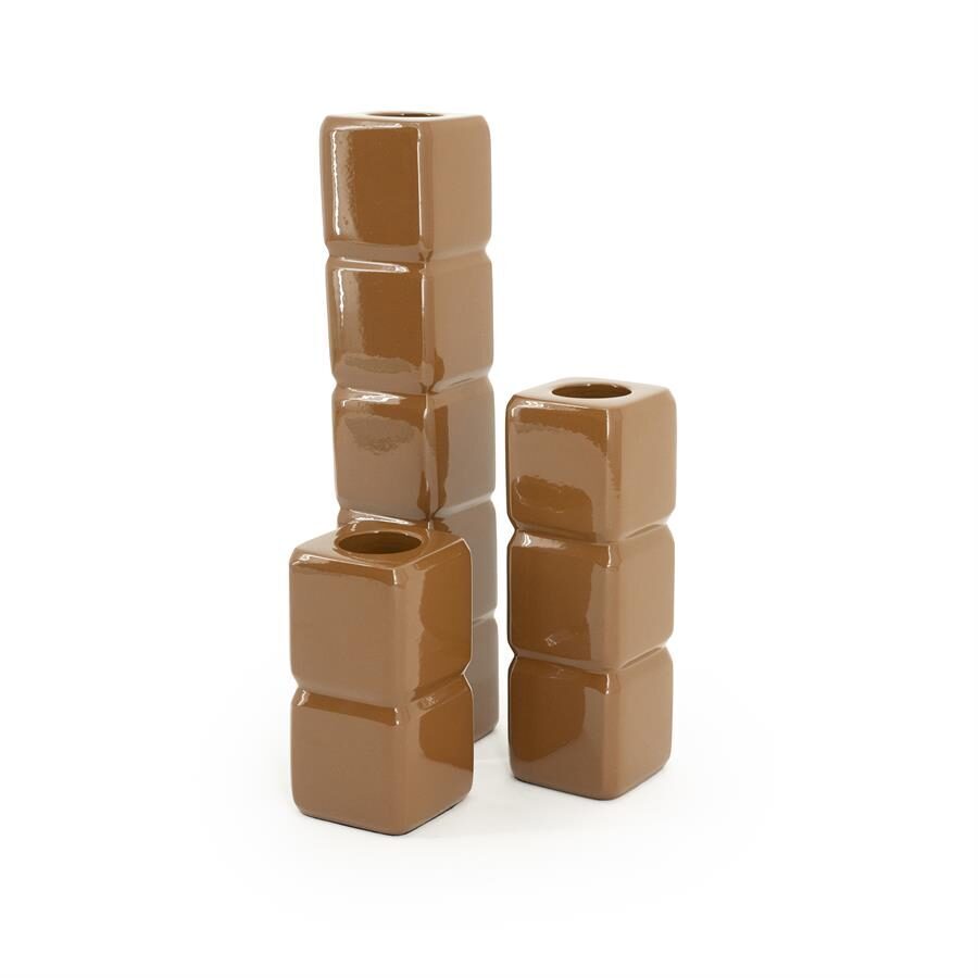 Candle holder Cube – mustard