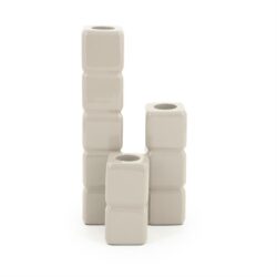 Candle holder Cube – taupe