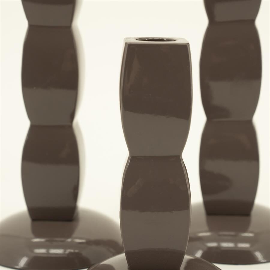 Candle holder Prinz – dark taupe