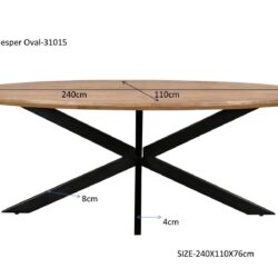 Jesper Oval 240 cm