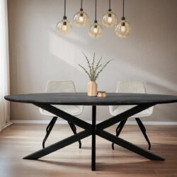 Jesper Oval Black 240 cm