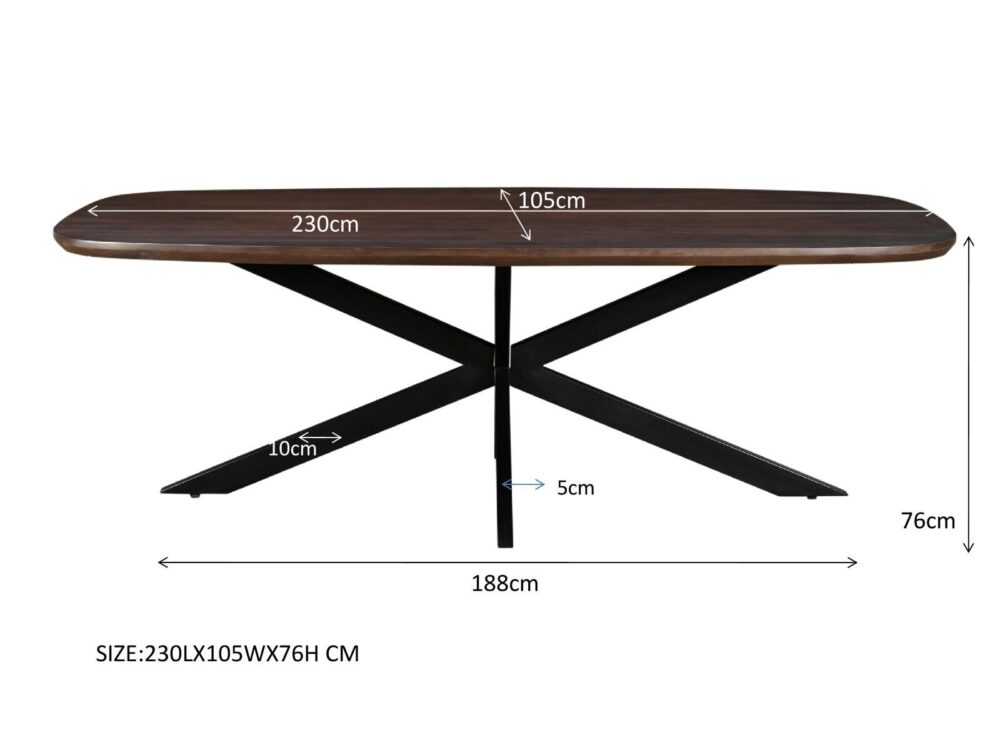 Jesper Danish Oval Brown 230 cm