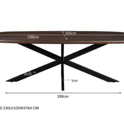 Jesper Danish Oval Brown 230 cm