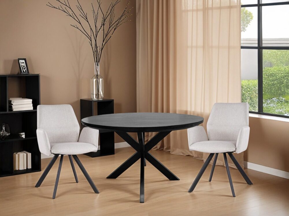 Jesper Round Black 120cm