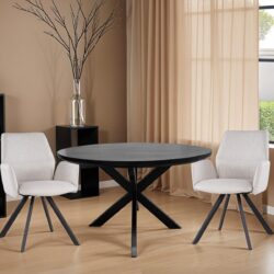 Jesper Round Black 120cm