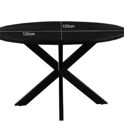 Jesper Round Black 120cm