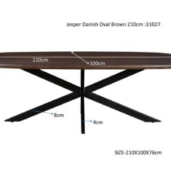 Jesper Danish Oval Brown 210cm