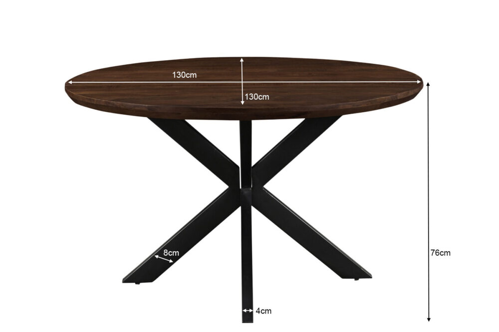 Jesper Round Brown 130cm