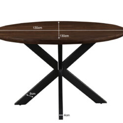 Jesper Round Brown 130cm