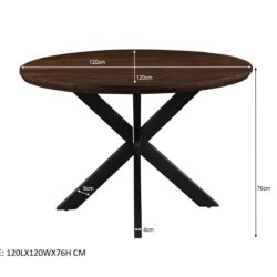 Jesper Round Brown 120cm