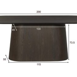 Tobago Espresso 200cm