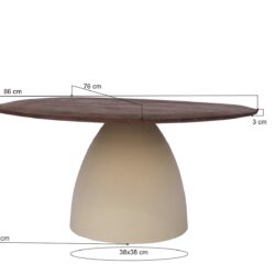 Salontafel Brix Marron 86 cm