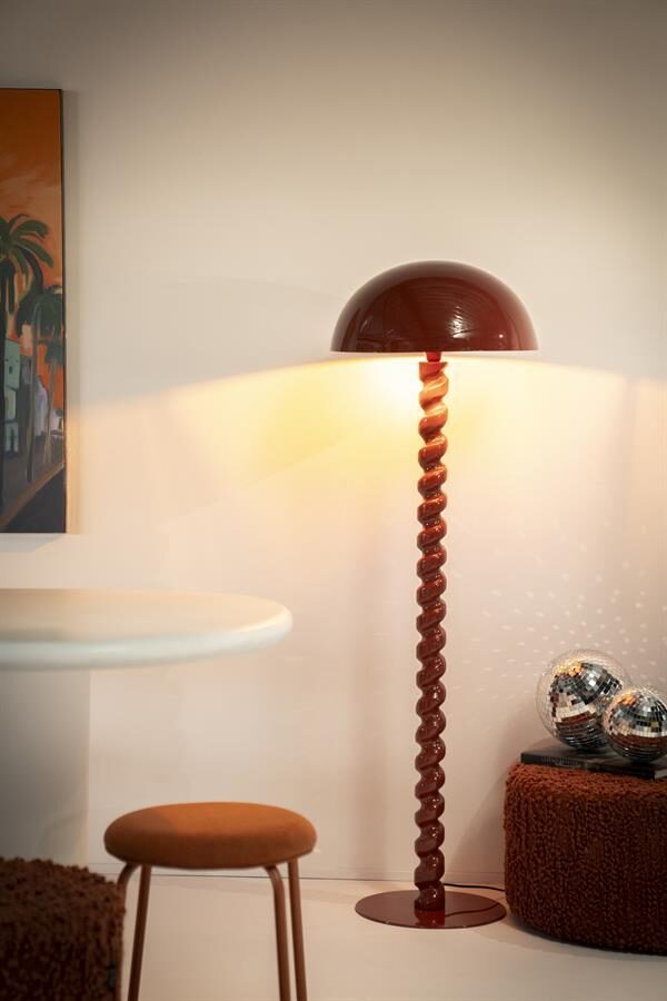 Floor lamp Luox – coral red
