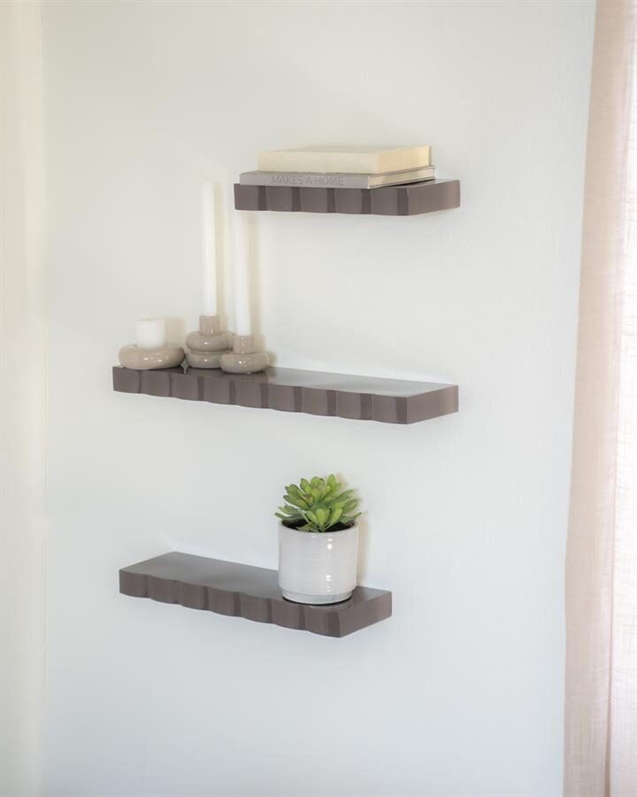 Wall shelf Prinz – dark taupe
