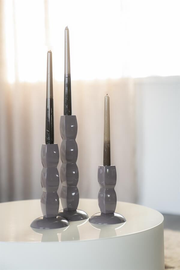 Candle holder Prinz – dark taupe