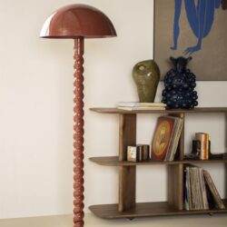 Floor lamp Luox – coral red