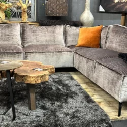 Hoekbank Robin croco motief