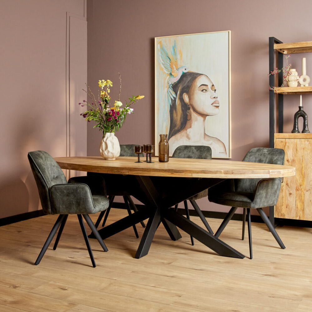 Ovale Eettafel Denver 210 cm