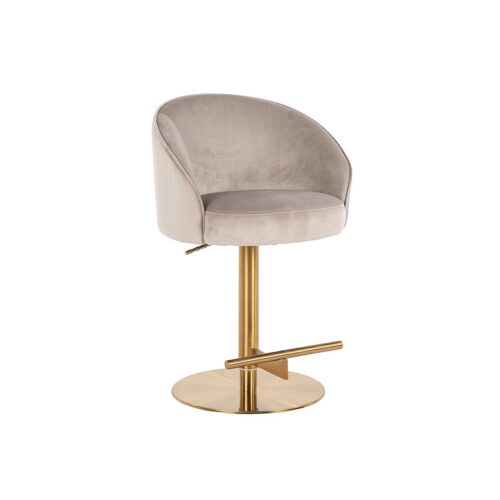 Silla de bar/mostrador Zabi giratoria de terciopelo caqui (Caqui cuarzo 903)