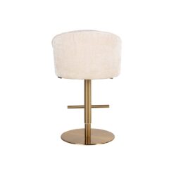 Bar/counter stoel Zabi draaibaar white chenille (Bergen 900 white chenille)