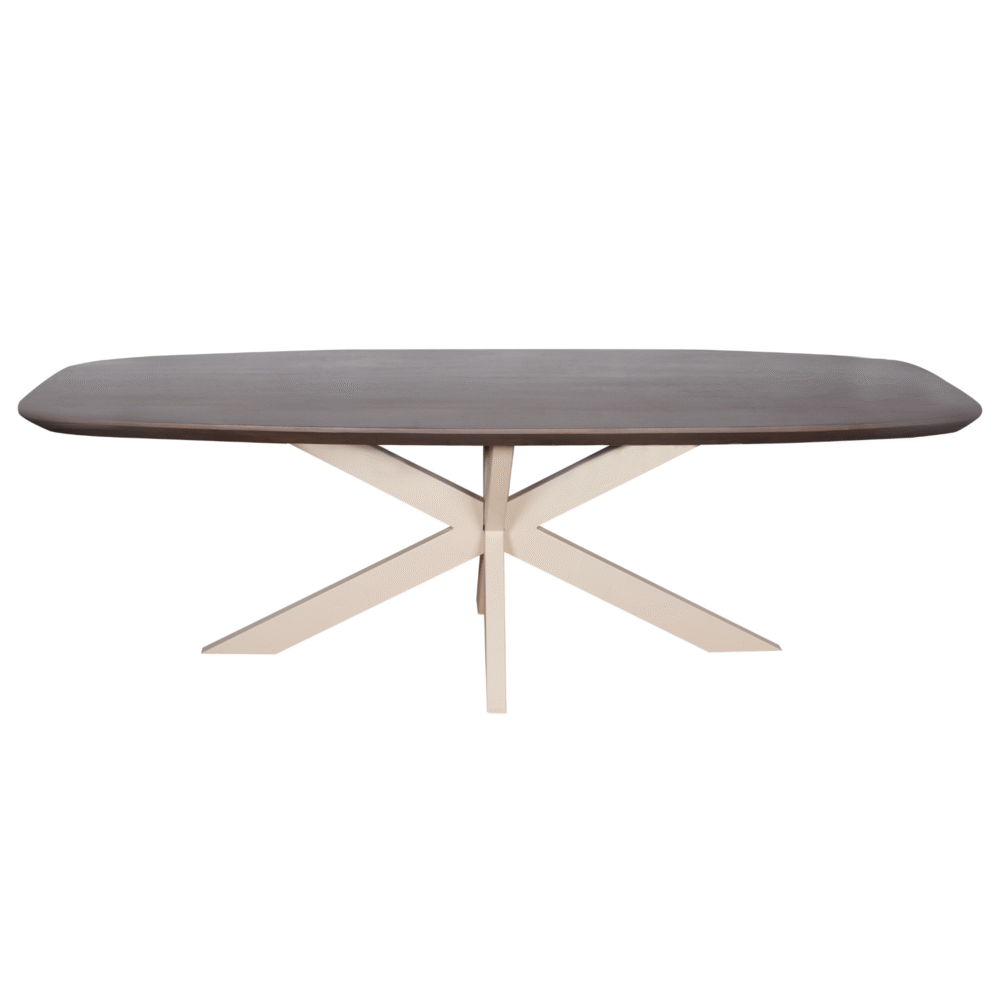 Eettafel Madison Walnut | 200 cm | Deens Ovaal | Poot Sand