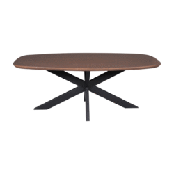 Eettafel Madison Walnut | 160 cm | Deens Ovaal | Poot Black
