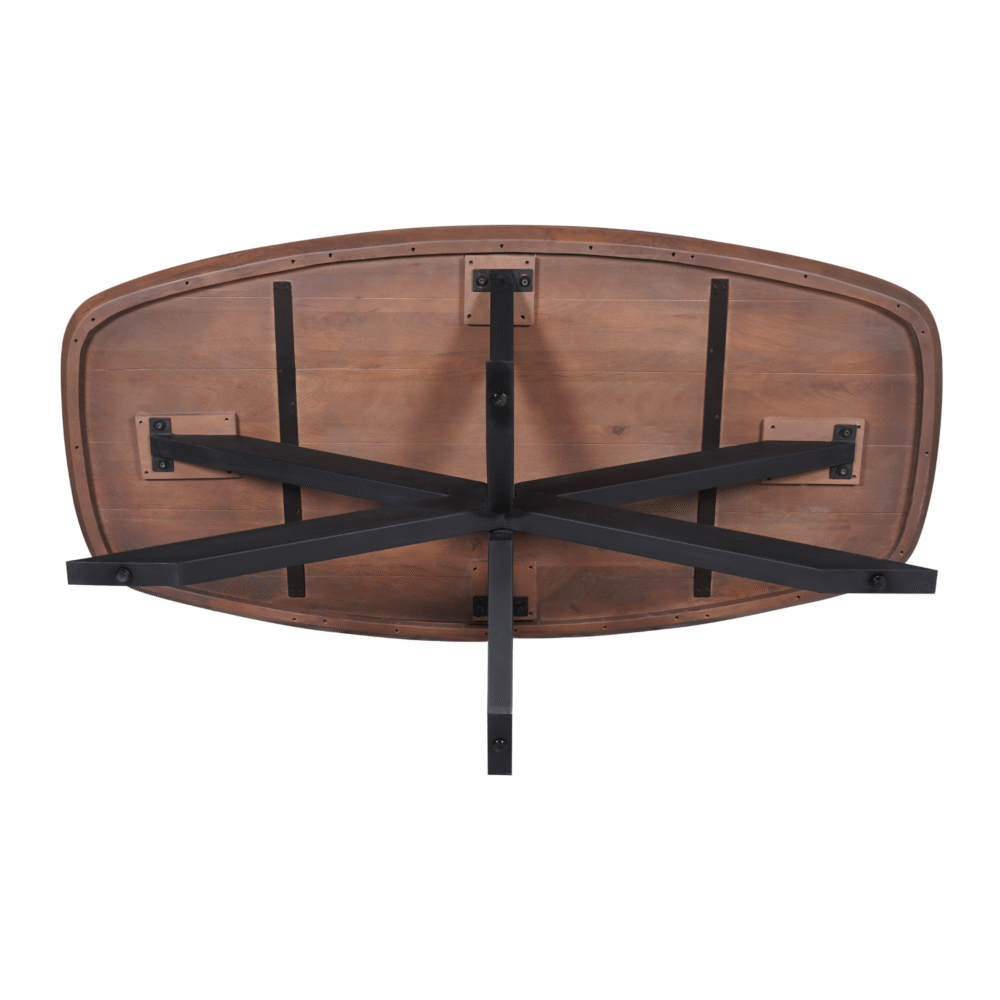 Eettafel Madison Walnut | 160 cm | Deens Ovaal | Poot Black