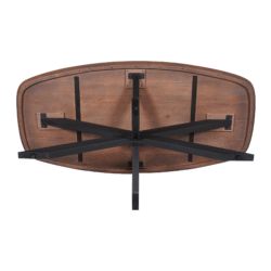 Eettafel Madison Walnut | 160 cm | Deens Ovaal | Poot Black