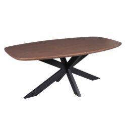Eettafel Madison Walnut | 280 cm | Deens Ovaal | Poot Black