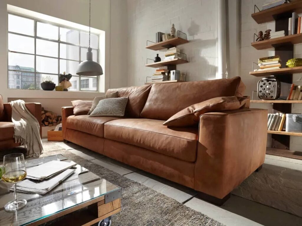Bank rockefeller walnut landelijk wonen stoer africa leder
