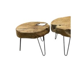 Salontafel massief teak rond natural life 50cm