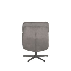LABEL51 Fauteuil Alvar - Antraciet - Cosmo - Incl. Hocker