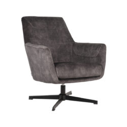 Fauteuil Toby | Antraciet | Velours