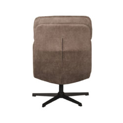 LABEL51 Fauteuil Alvar - Taupe - Micro Suede - Excl. Hocker