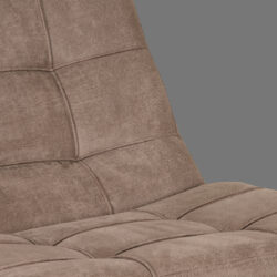 LABEL51 Fauteuil Alvar - Taupe - Micro Suede - Incl. Hocker