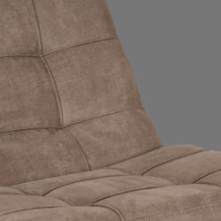 LABEL51 Fauteuil Alvar - Taupe - Micro Suede - Excl. Hocker