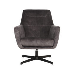 Fauteuil Toby | Antraciet | Velours